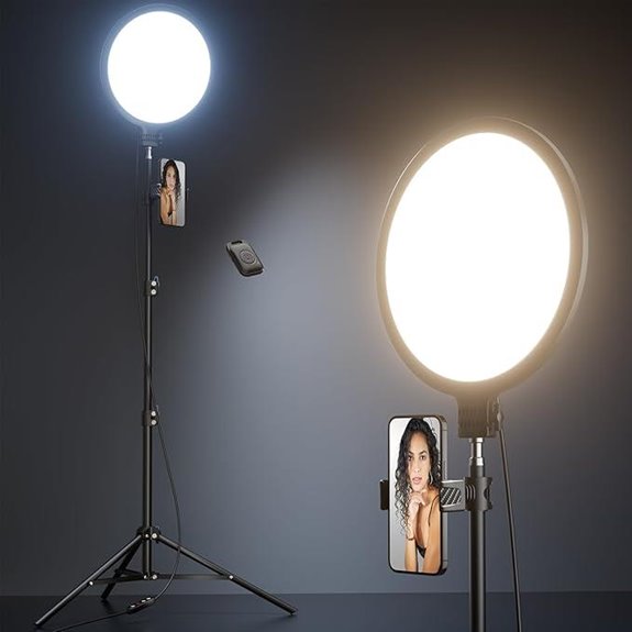 Weilisi 10.5 Ring Light with Tripod and Phone Holder