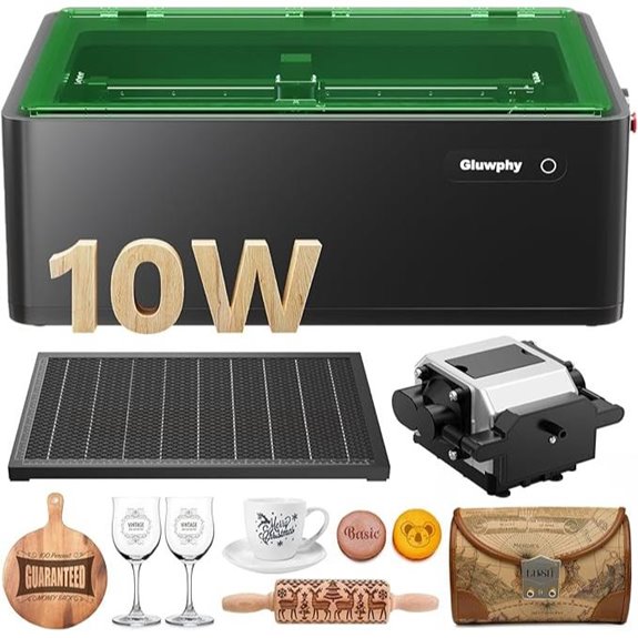 Gluwphy 10W Laser Engraver Machine with Air Assist