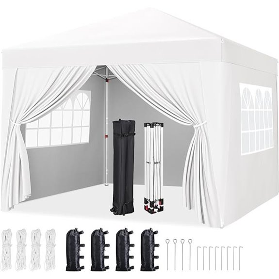 Yaheetech 10x10 Pop Up Canopy with Sidewalls