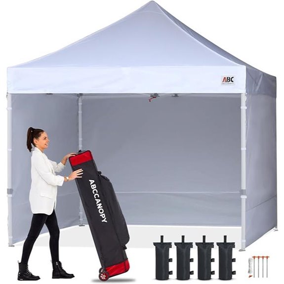 ABCCANOPY 10x10 Pop Up Canopy Tent with Sidewalls