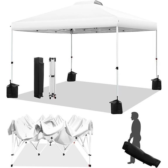 WEIZE 10x10ft Pop-up Canopy Tent with Accessories