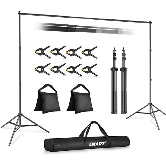EMART 10x7ft Backdrop Stand Kit with Accessories
