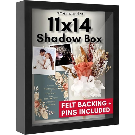 Americanflat 11x14 Shadow Box Frame with Glass