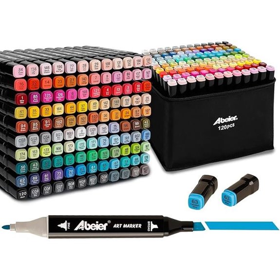 ABEIER 120 Colors Alcohol Markers Set for Artists