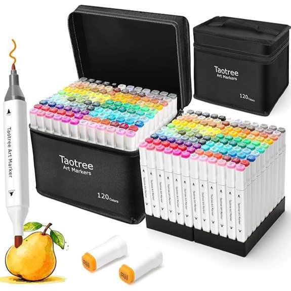 Taotree 120-Color Alcohol Marker Set with Case