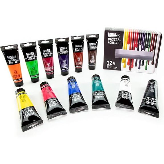 Liquitex BASICS Acrylic Paint Set 12 x 118ml (4-oz) Tube Paint Set