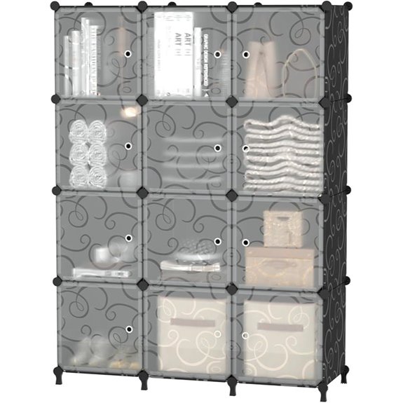 AWTATOS 12-Cube Modular Storage Organizer with Doors
