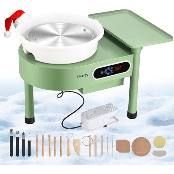 Huanyu 12in Pottery Wheel with LCD & Foot Pedal