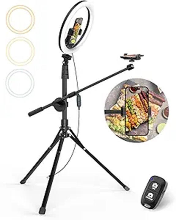 UBeesize 12 Ring Light with Tripod and Phone Holder