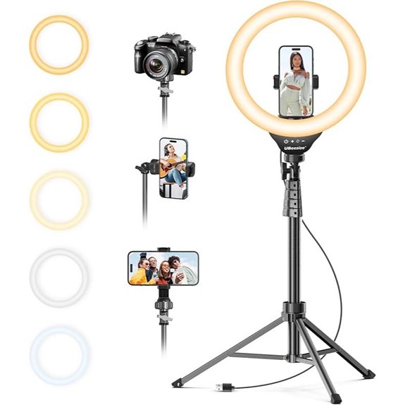 UBeesize 12 Ring Light with Tripod for Streaming