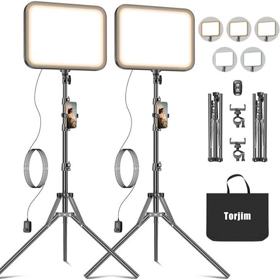 Torjim 12 LED Video Light Kit with Stand & Remote