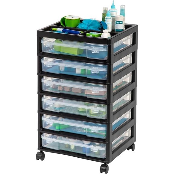 IRIS 12 x 12 Scrapbook Rolling Storage Cart
