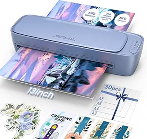 13-Inch Laminator Machine with Laminating Sheets