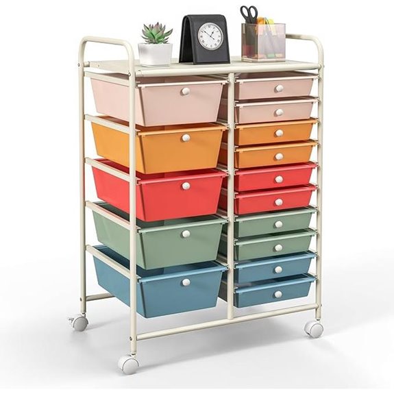 GOFLAME 15-Drawer Rolling Storage Cart