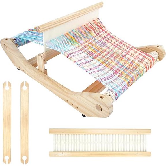 PURCOULEUR 16-Inch Wooden Rigid Heddle Loom Kit