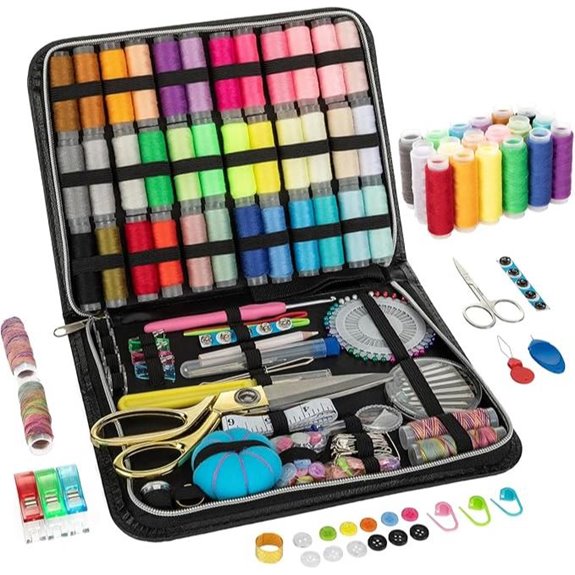 Professional Sewing Kit with 230 Pieces in PU Case