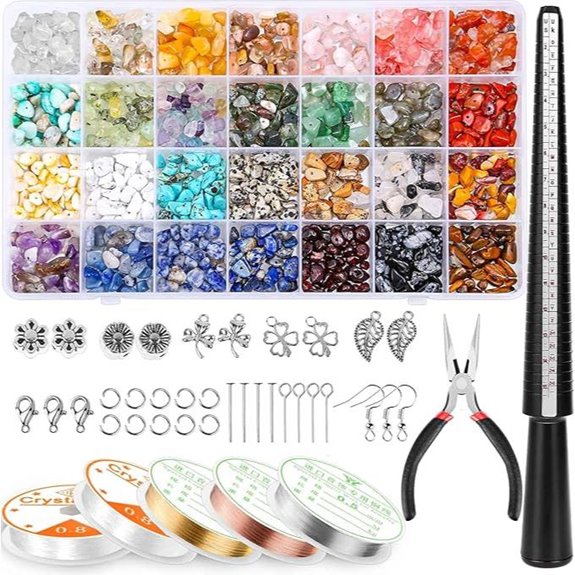 Selizo Jewelry Making Kit with 28 Colors Crystals