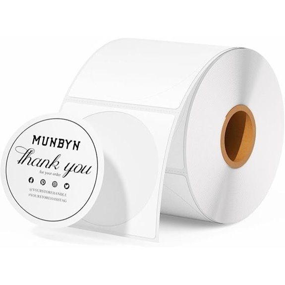 MUNBYN 2-Inch Circular Thermal Labels (750 Sheets)