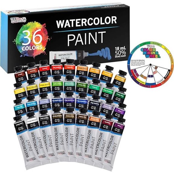 U.S. Art Supply 36-Color Watercolor Paint Set