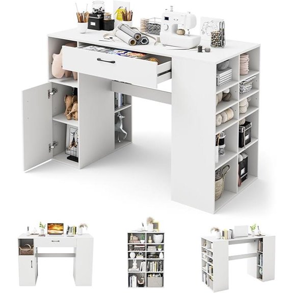 Costway 36” Sewing Craft Table with Storage
