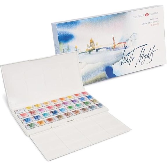 White Nights Watercolor Set with 36 Artist Pans