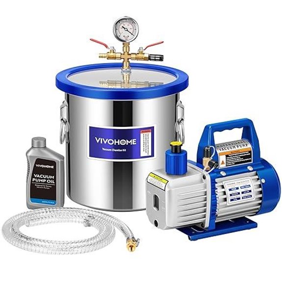 VIVOHOME 3 Gallon Vacuum Chamber with Pump Kit