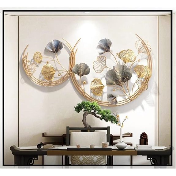 CDDUOLA 3D Ginkgo Leaf Wall Decor 2-Pack