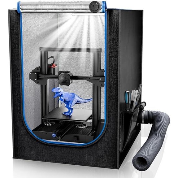 3D Printer Enclosure with Ventilation and LED Light