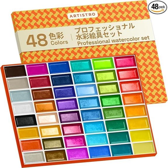 ARTISTRO Professional Watercolor Paint Set (48 Colors)