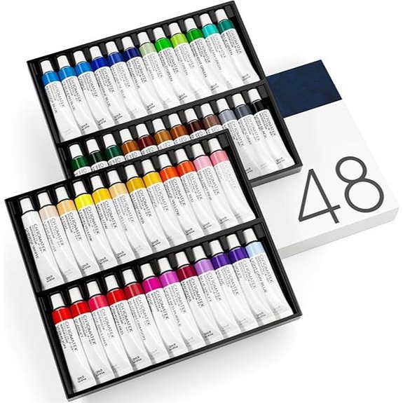 Chromatek 48-Color Watercolor Paint Set for Artists