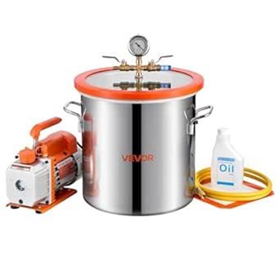 VEVOR 5-Gallon Vacuum Chamber Kit with Pump