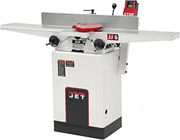 JET 6-Inch Bed Jointer with Helical Cutterhead