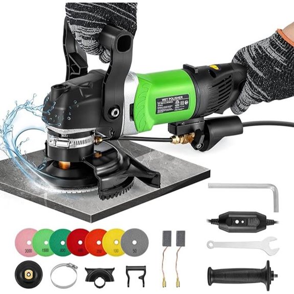 Antstone 800W Wet Polisher with Diamond Pads