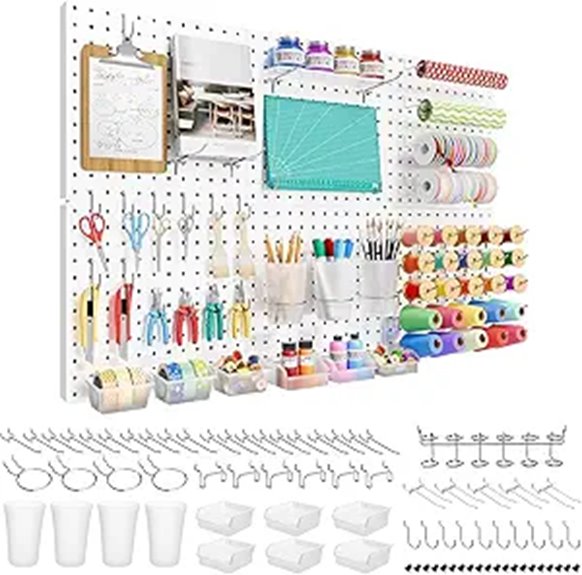 FZK 82PCS Metal Pegboard Wall Organizer Kit