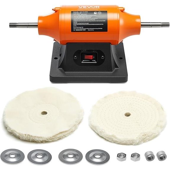 VEVOR 8-inch Bench Buffer Polisher with Accessories