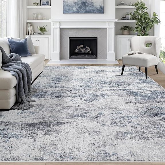 9x12 Washable Abstract Area Rug for Home