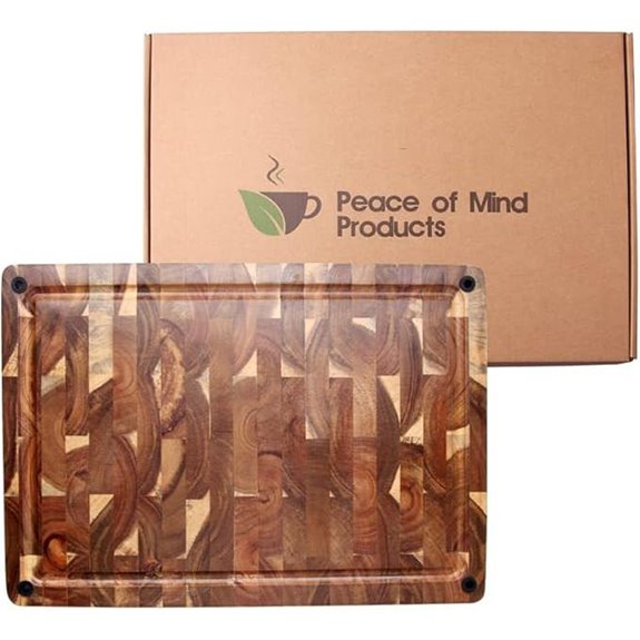 16.75-Inch Acacia Wood Cutting Board with Juice Groove