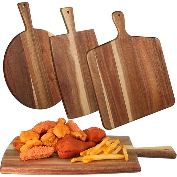 Zhehao 3-Piece Acacia Wood Cutting Board Set