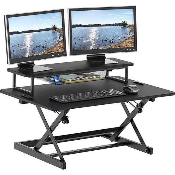 SHW 36-Inch Adjustable Standing Desk Converter