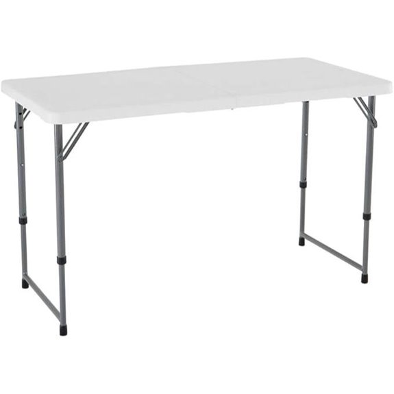adjustable 4 foot folding table