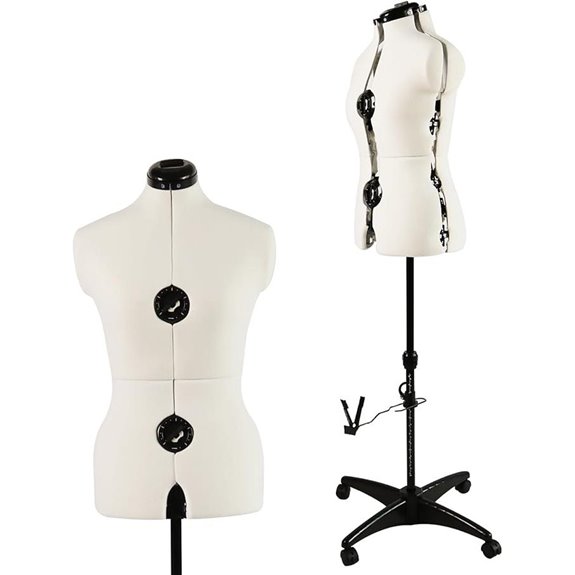 Beige Adjustable Dress Form Mannequin for Sewing