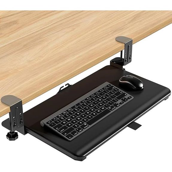 YOMT Adjustable Under Desk Keyboard Tray (Black)