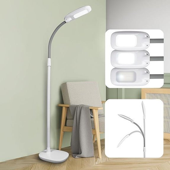 OttLite LED Floor Lamp with Adjustable Brightness