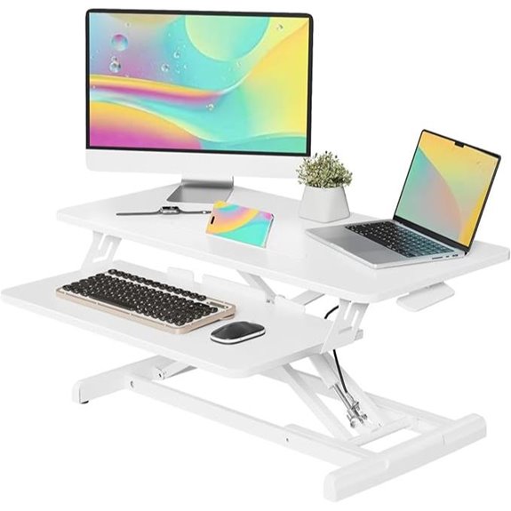 JOY Standing Desk Converter with Keyboard Tray