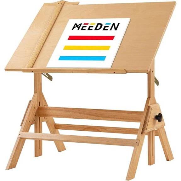MEEDEN Adjustable Drafting Table with Pencil Ledge