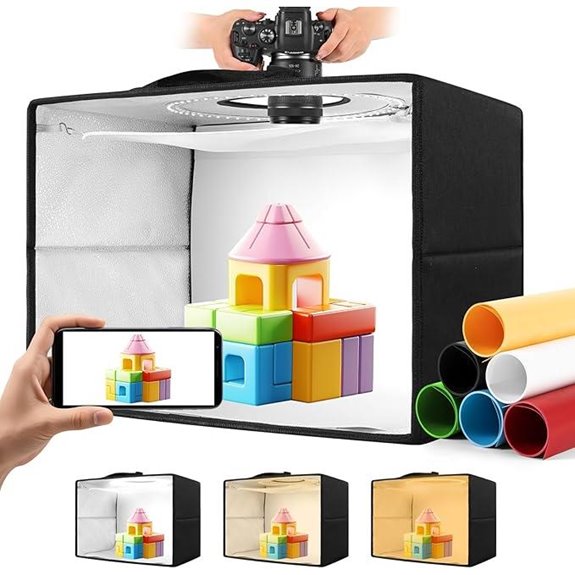 Foldable Photo Light Box with Dimmable LED Lighting