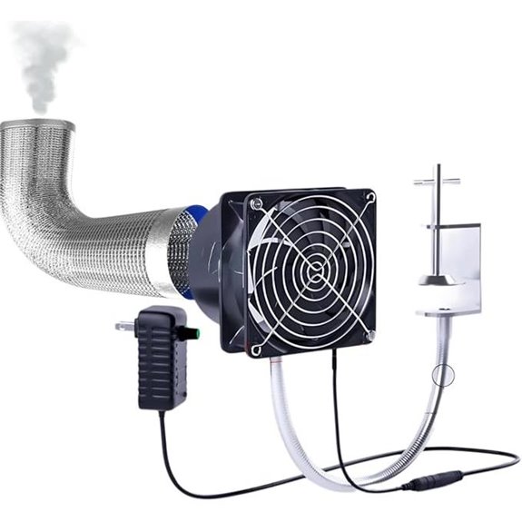 Adjustable Fume Extractor with 10ft Smoke Exhaust Pipe
