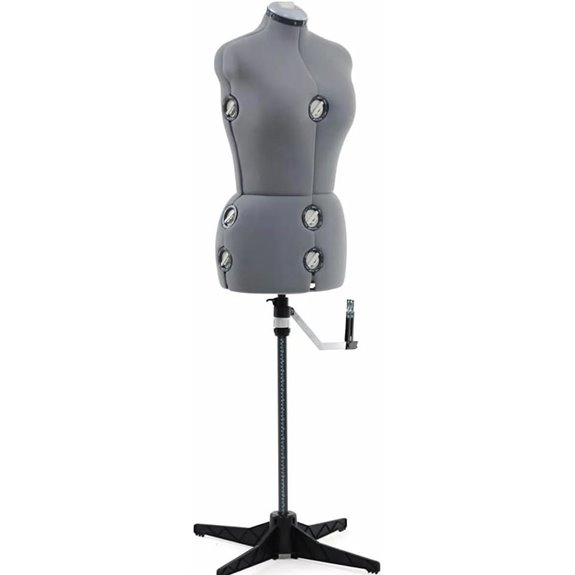 Singer Adjustable Gray Dress Form with 12 Dials