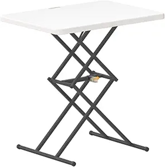 adjustable height outdoor table