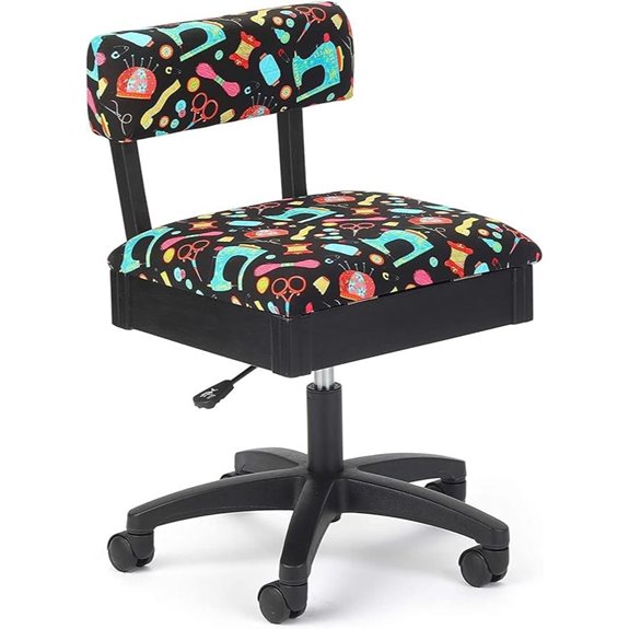 Arrow Adjustable Hydraulic Sewing Chair with Storage